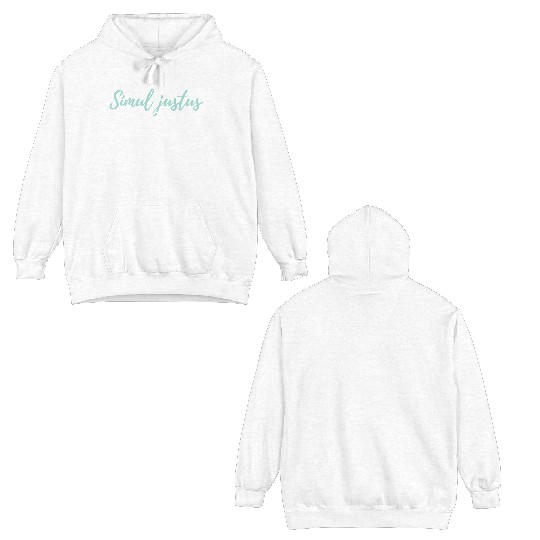 simul justus et peccator Double Sided Hoodies