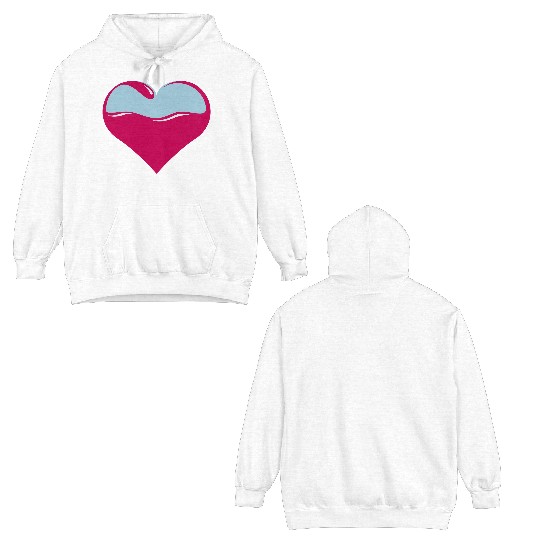 Ocean heart Double Sided Hoodies