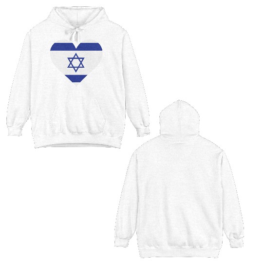 A Heart For Israel Double Sided Hoodies