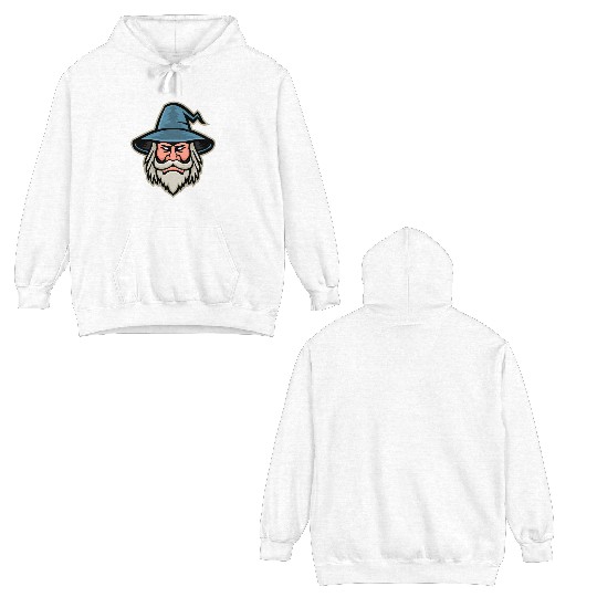 Wizard Head Mascot Double Sided Hoodies