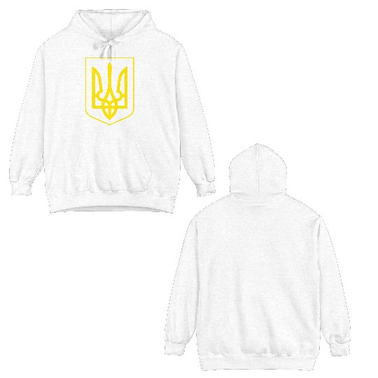 Ukrainian Ukraine Coat Of Arms Country Flag Double Sided Hoodies