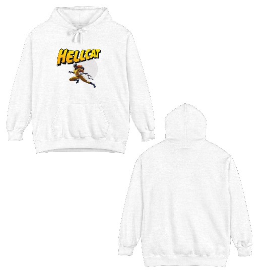 Mens Marvel Hell Cat Hella Cat Hellcat New cat Double Sided Hoodies