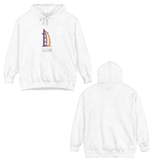 cool Burj al Arab Design in Dubai Double Sided Hoodies