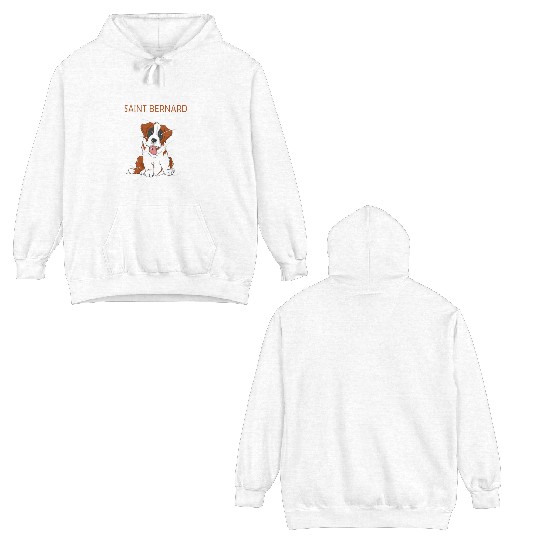 The Anatomy Of A Saint Bernard - Funny Dog Double Sided Hoodies