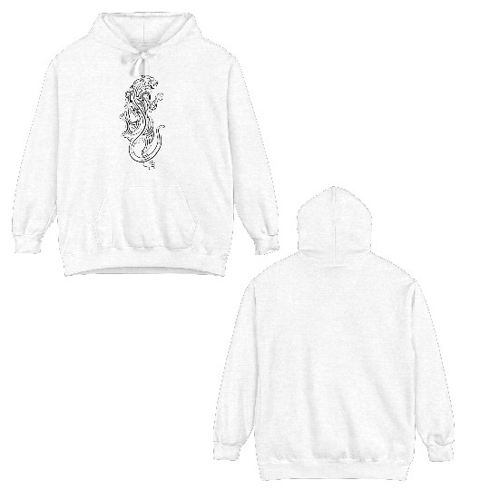 Classic White Tribal Panther Double Sided Hoodies