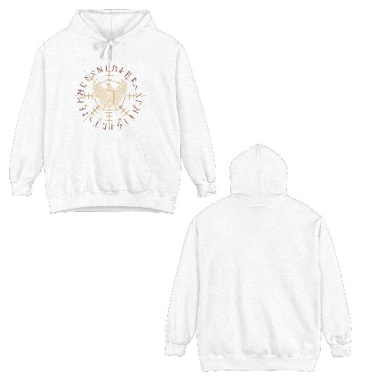 Helm of Awe Eagle Moon Phase Double Sided Hoodies