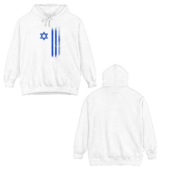 Israel Flags Design / Jerusalem Haifa Tel-Aviv Double Sided Hoodies