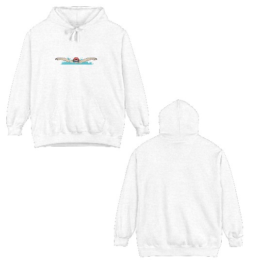 Swim Coach Funny Swimming Team Workout Gift Double Sided Hoodies