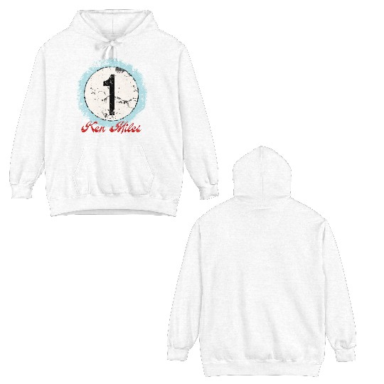 Ken Miles Rugged Number Double Sided Hoodies