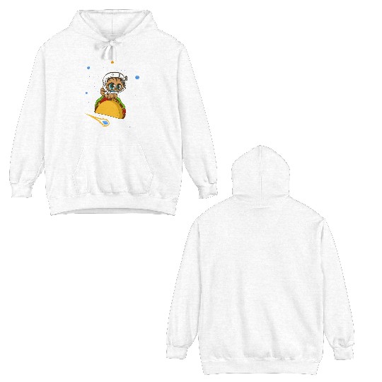 Taco Cat In Space Double Sided Hoodies Dancing Cat Taco