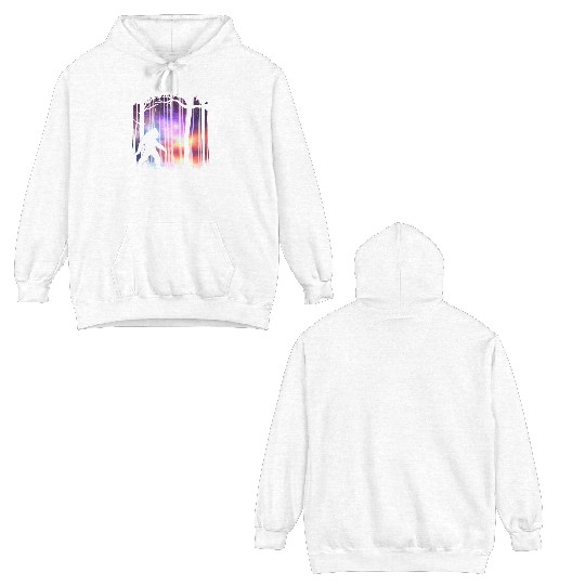 Bigfoot Northern Lights - Space Galaxy Aurora Double Sided Hoodies