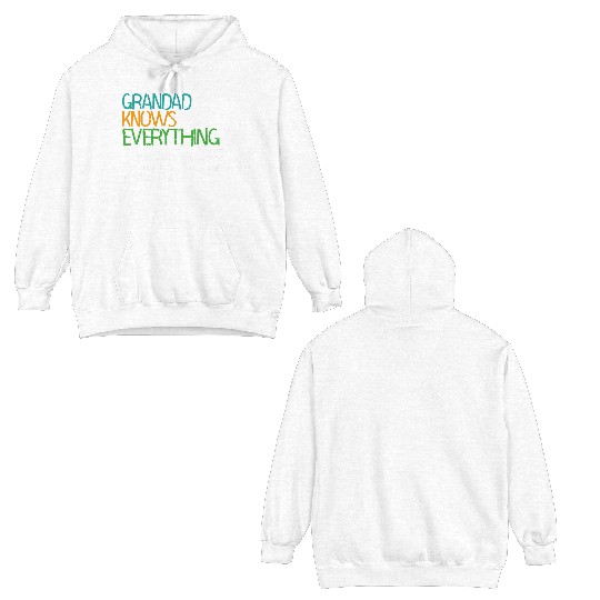 GRANDAD KNOWS EVERYTHING - GIFT FOR GRANDAD - FUNN Double Sided Hoodies