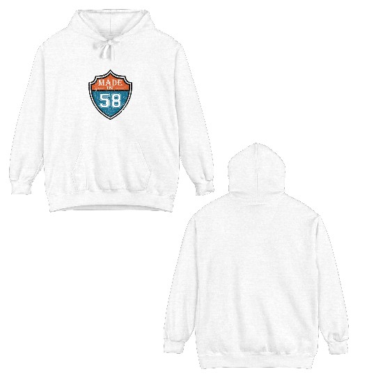 Vintage Made In 58 1958 Birthday Gift Double Sided Hoodies