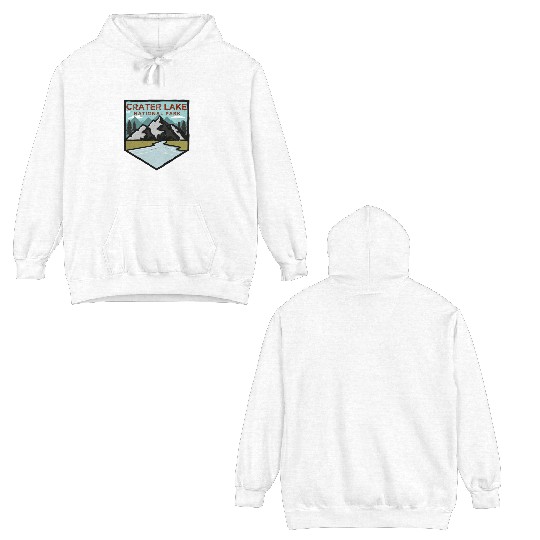 Retro Vintage Crater Lake National Park Gift Double Sided Hoodies