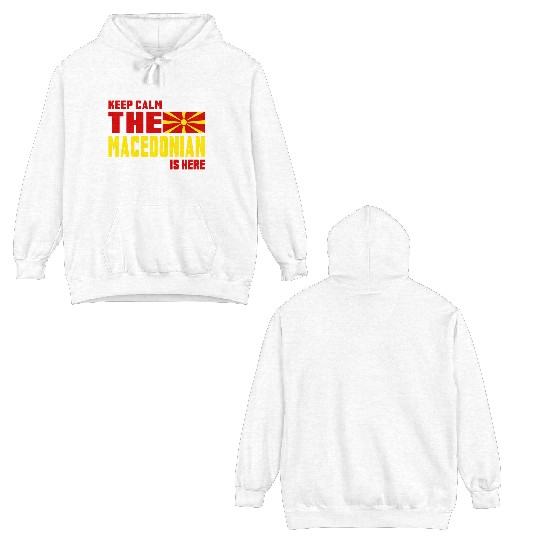 Keep Calm Macedonia Design / Gift Idea Double Sided Hoodies