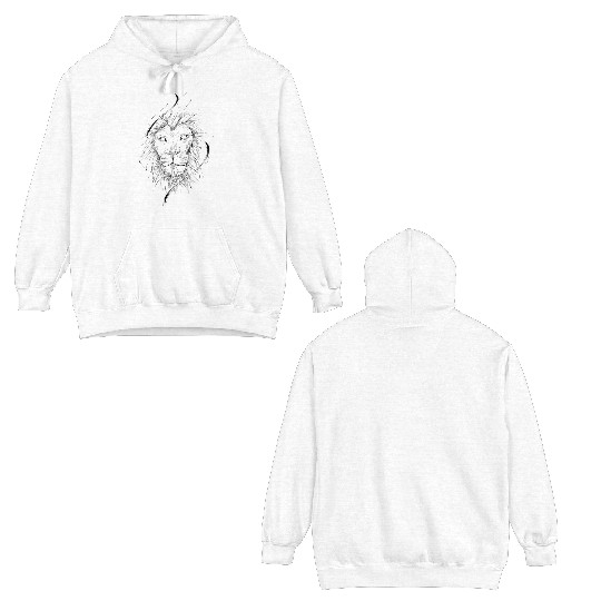 Sketch lion Double Sided Hoodies