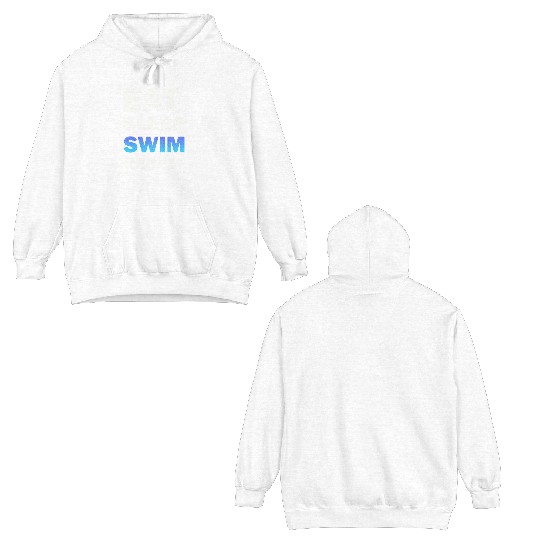 eat sleep swim repeat Double Sided Hoodies