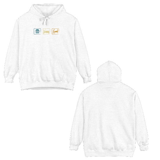Retro Pinball Eat Sleep Pinball Double Sided Hoodies