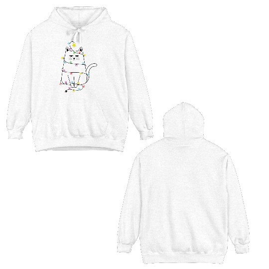Grumpy Christmas Cat, Funny cat Women’s Christmas Double Sided Hoodies