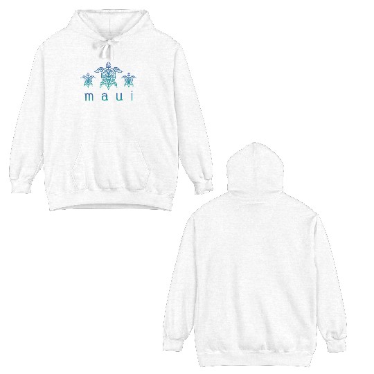 Maui Turtle Hawaii Maui Honolulu Aloha Hula Gift Double Sided Hoodies