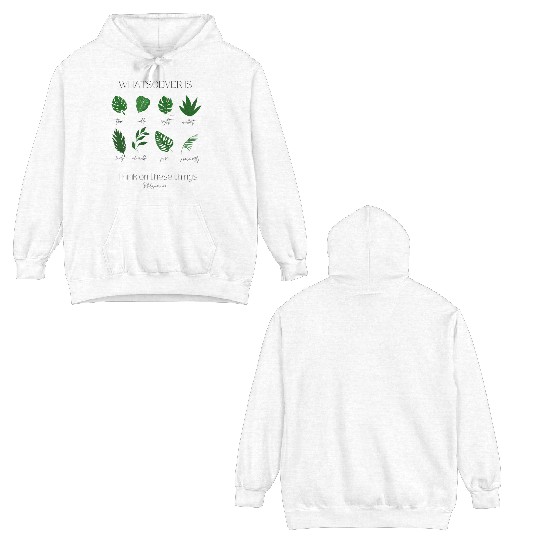 Philippians 4:8 Bible Verse and Plants Double Sided Hoodies