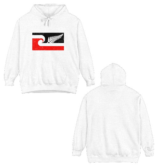 Maori Flag Silver Fern New Zealand Lover Gift Idea Double Sided Hoodies
