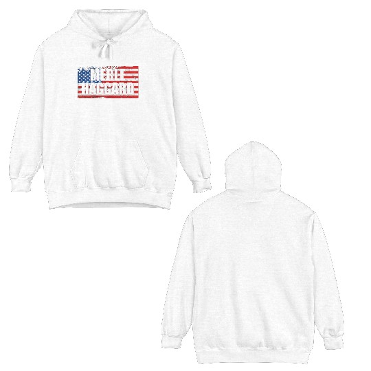 Vintage Graphic Merle Haggard On Flag Double Sided Hoodies