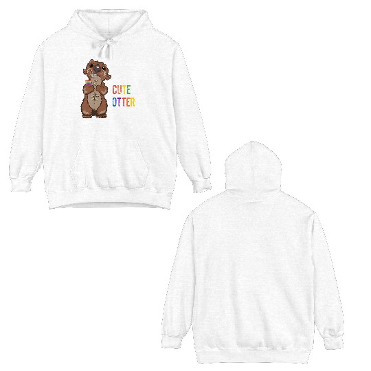 Orlando Red Double Sided Hoodies Gay Pride Couples Gay Otter Half