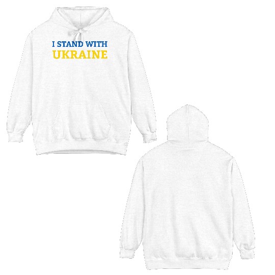 "I stand with Ukraine" Support & Solidarity Double Sided Hoodies