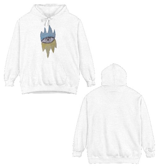 Draw the world in the middle is an eye design Double Sided Hoodies