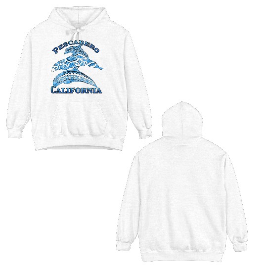 Pescadero California Vacation Tribal Dolphins Double Sided Hoodies