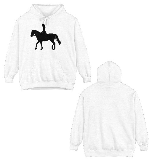 Equestrian, Rider, Horse Riding, Horse, Rodeo Double Sided Hoodies