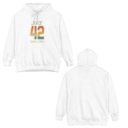 Vintage 80th Birthday July 1942 Sports Gift Double Sided Hoodies