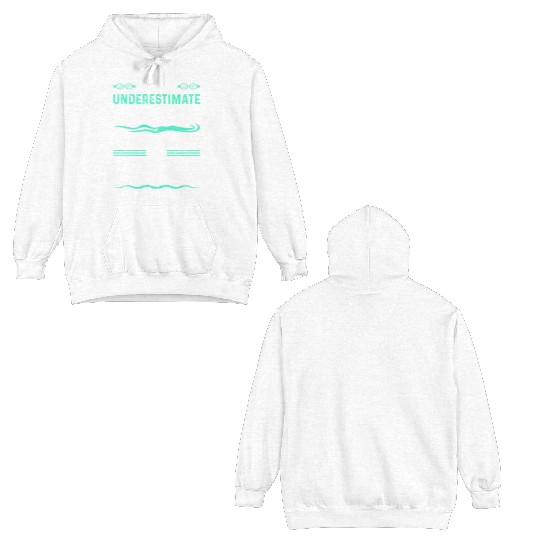 Never Underestimate Old Woman Swim Double Sided Hoodies