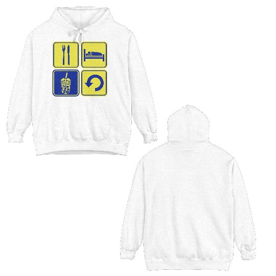 Repeat Boba Tea daily Double Sided Hoodies