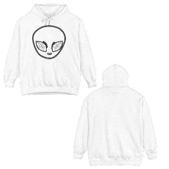 Alien character face Double Sided Hoodies