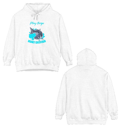 Some Grandpas Play Bingo Funny Catfish Fishing For Double Sided Hoodies