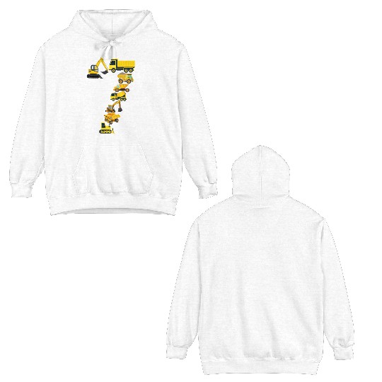 Construction Vehicles Trucks For 7 Year Old Boys Double Sided Hoodies