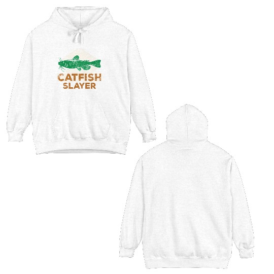 Catfish Slayer - Wels Catfish Hunter Double Sided Hoodies