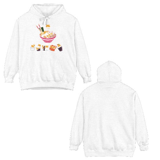 Sushi Rolls Ramen Japanese Food Lover Double Sided Hoodies