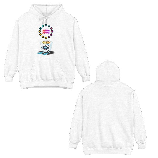 Japanese Sushi Funny Aquarius Zodiac Sushi Lover Double Sided Hoodies