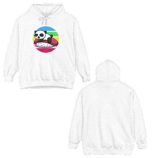 Panda Sleeps On Sushi Double Sided Hoodies