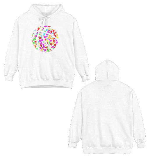 International Dot Day Colored Basketball Polka Dot Double Sided Hoodies