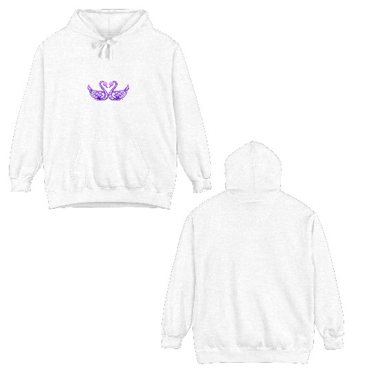Duck Jewelry Design Purple Double Sided Hoodies