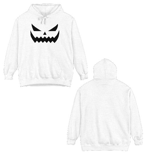 Giant Jack O' Lantern Face | Halloween Pumpkin Fun Double Sided Hoodies