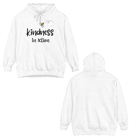 Kindness in action Double Sided Hoodies