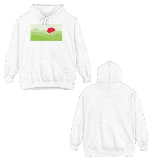 Minimalist Sun Light Green Double Sided Hoodies