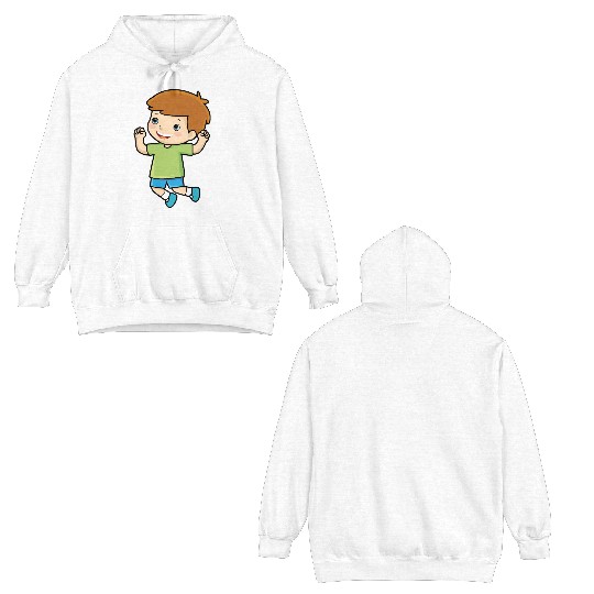 boy jumps school enrollment joy kindergarten boys Double Sided Hoodies