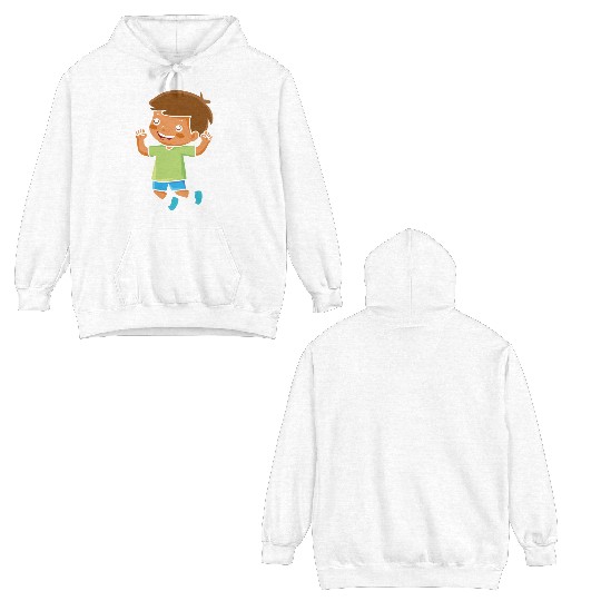 boy jumps school enrollment joy kindergarten boys Double Sided Hoodies