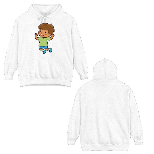 boy jumps school enrollment joy kindergarten boys Double Sided Hoodies